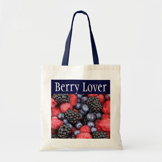 Summer Berries Tote Bag Tygkasse (Framsidan)