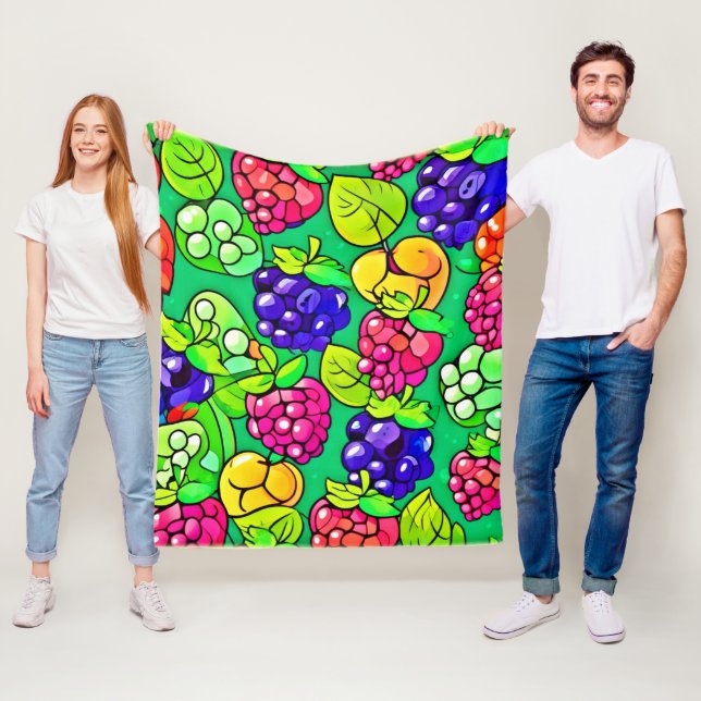 Summer Berry Delight Fleecefilt (På plats)