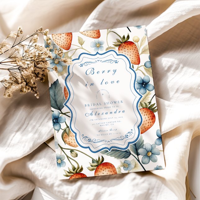 Summer Berry Kärlek Möhippa Inbjudningar (Skapare uppladdad)