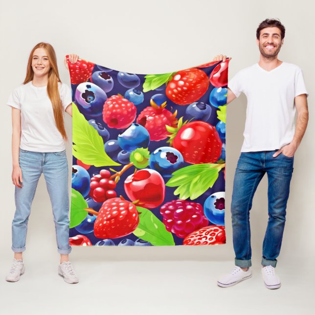 Summer Berry Medley Fleecefilt (På plats)