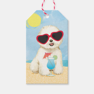 Summer Bichon Frise Presentetikett