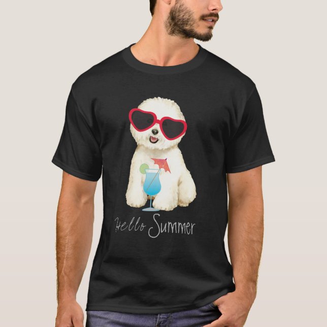 Summer Bichon Frise T Shirt (Framsida)