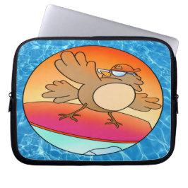 Summer Bird Surfer Laptop Fodral