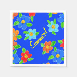 Summer Blommigt Cocktail Napkin Pappersservett