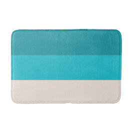 Summer Blue Beach Vibe Colorblock Badrumsmatta