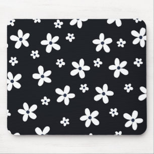 Summer Boho Black White Daisy Flowers Musmatta