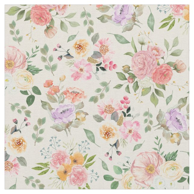 Summer Boho-Blommigten om Blekens Gult Tyg (Närbild)