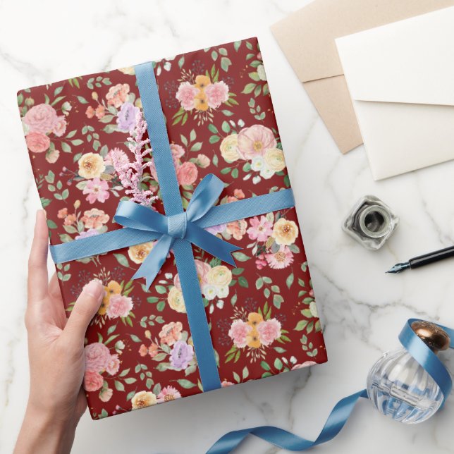 Summer Boho-Blommigten på Barn Red Presentpapper (Gifting)