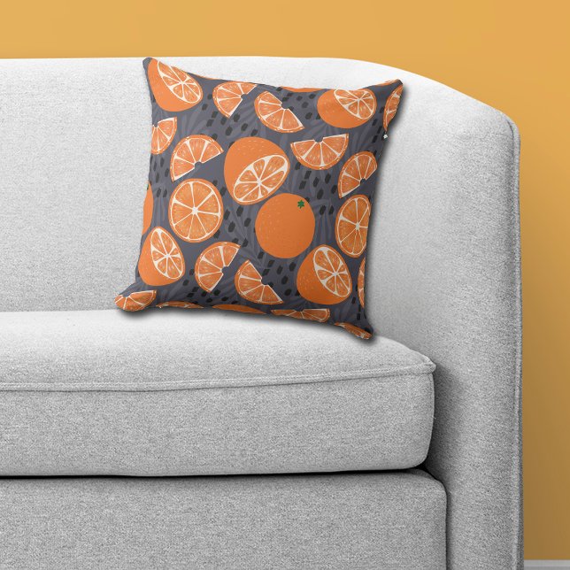 Summer Boho-Orangar på Blue Kudde (Skapare uppladdad)