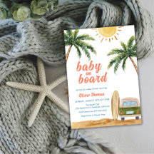 Summer Boho Surfa Beach Van Baby Shower