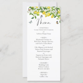 Summer Botanical Lemon Menu