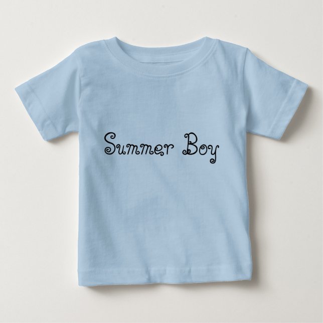 Summer Boy Typography Baby Romper Tee Shirt (Framsida)