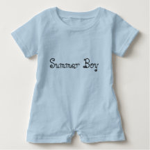 Summer Boy Typography Baby Romper