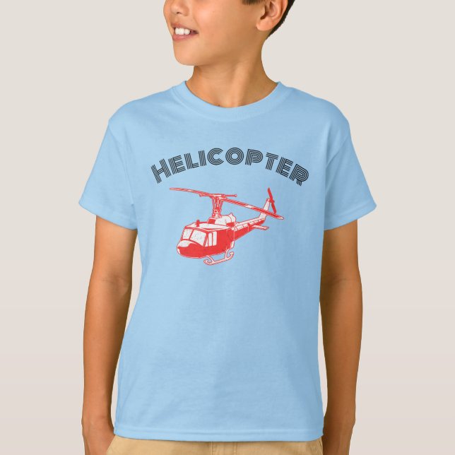 Summer Boys Helicopter T Shirt (Framsida)