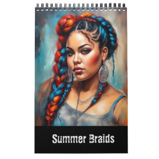 Summer Braids Fantasy Modern Art Calendar Kalender