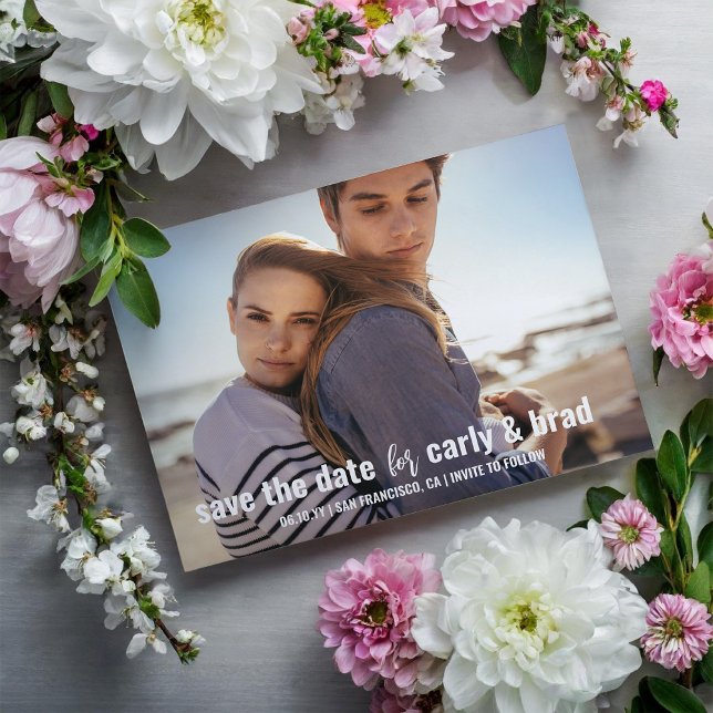 Summer Break Photo Bröllop spara datum Vykort (Skapare uppladdad)