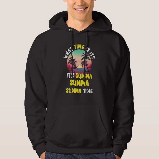 Summer Break Teacher, vad dags är det för Summa Su Hoodie (Framsida)
