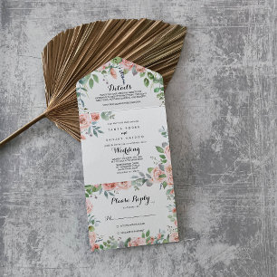 Summer Breeze Blommigt Calligraphy Bröllop