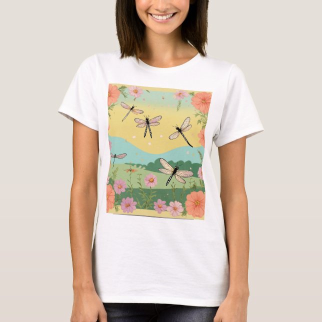 "Summer Breeze Butterfly T-Shirts" T Shirt (Framsida)
