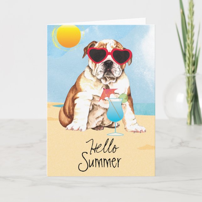 Summer Bulldog Kort (Framsida)
