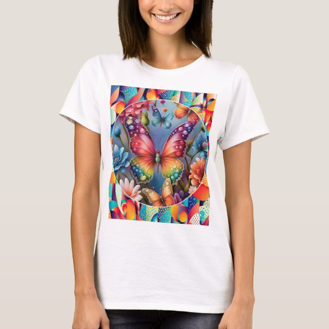 Summer Butterflies T Shirt (Framsida)