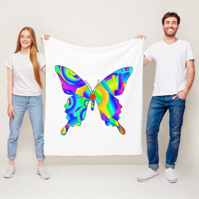 Summer Butterfly Fleece Blanket (På plats)