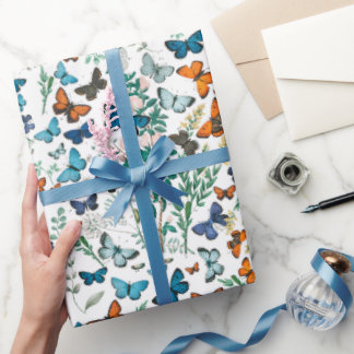 Summer Butterfly Floral Presentpapper