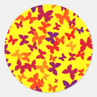 Summer Butterfly Stickers Runt Klistermärke