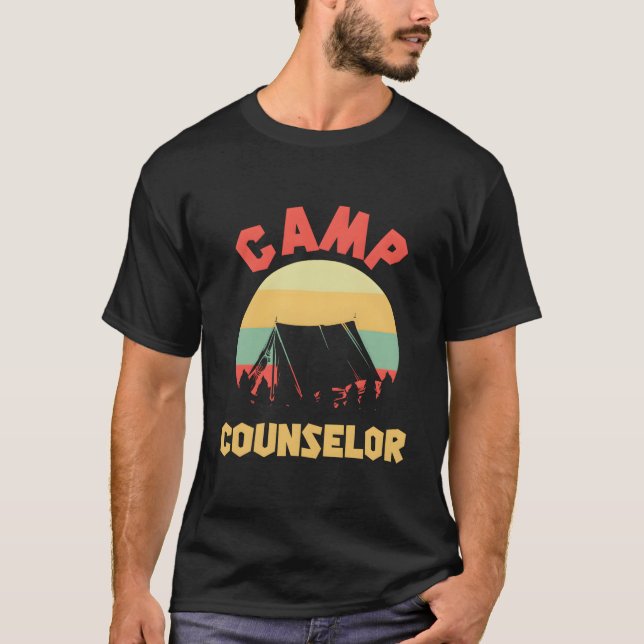 Summer Camp Counselor Director Camper T Shirt (Framsida)