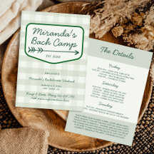 Summer Camp Gingham Bachelorette Helg Itinerary