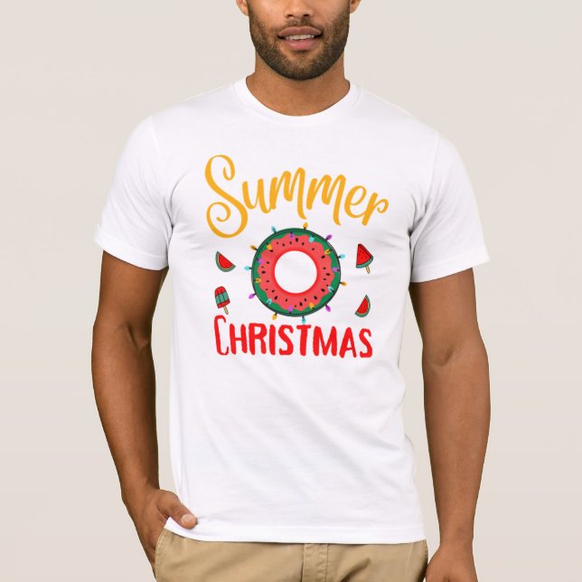 Summer Christmas July T-Shirt (Framsida)