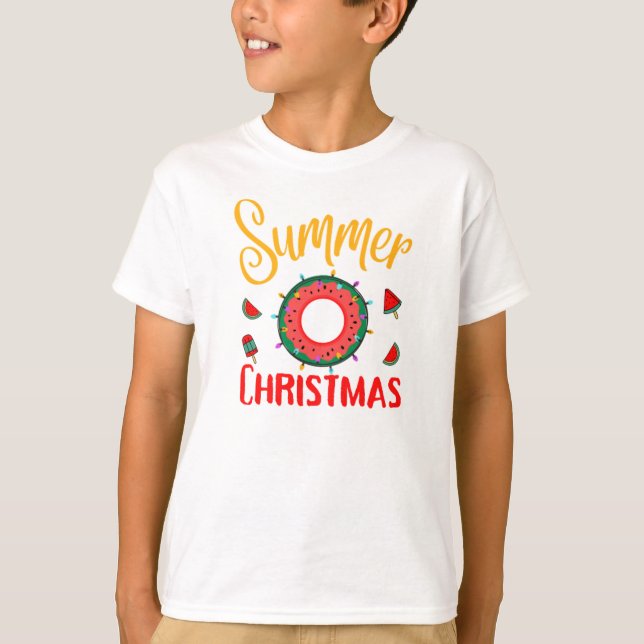 Summer Christmas July T-Shirt (Framsida)