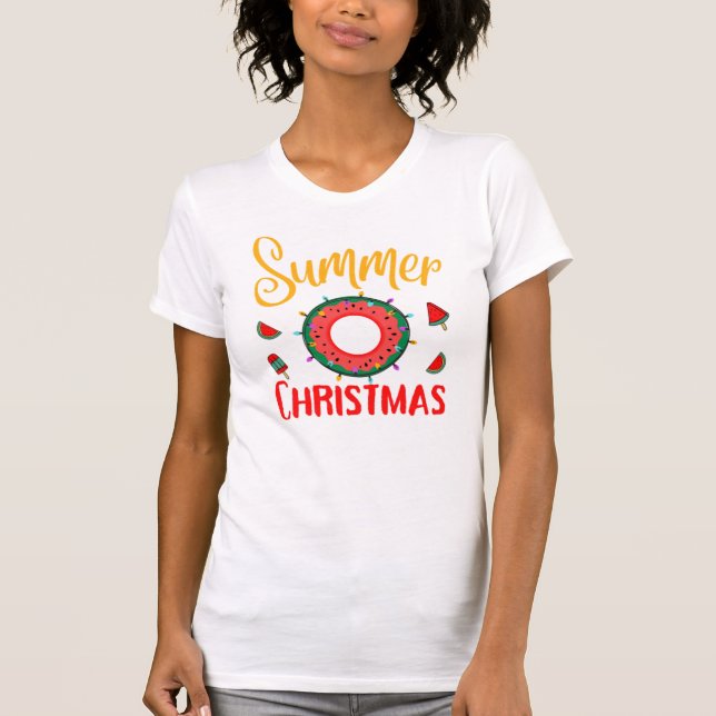 Summer Christmas July T Shirt (Framsida)