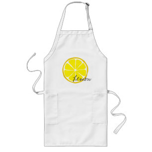 Summer Citrus Lemon Arpon Långt Förkläde