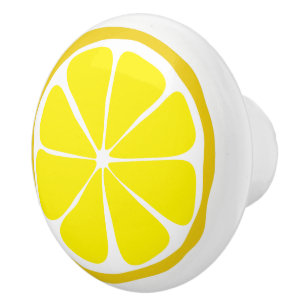 Summer Citrus Lemon Ceramic Knob Knopp