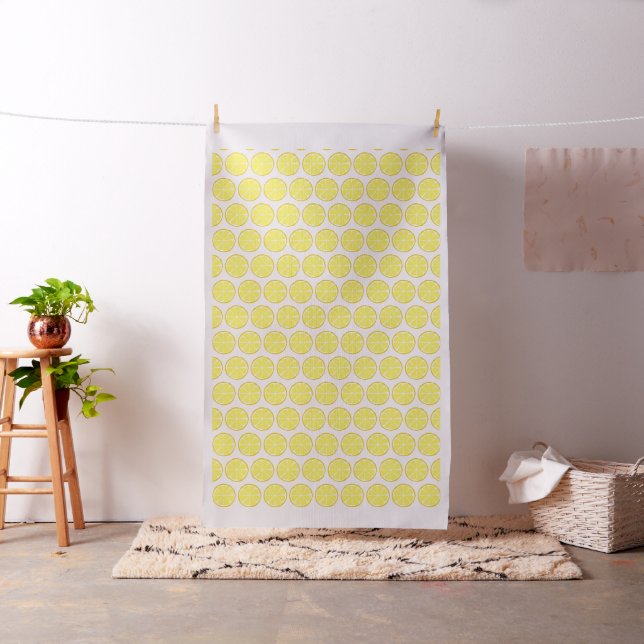 Summer Citrus Lemon Fabric Tyg (In Situ)