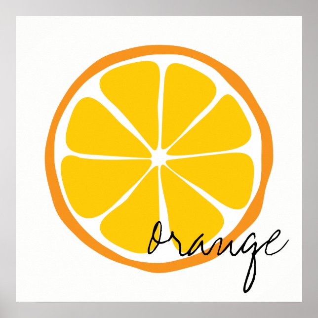 Summer Citrus Orange Wall Art Poster (Framsidan)