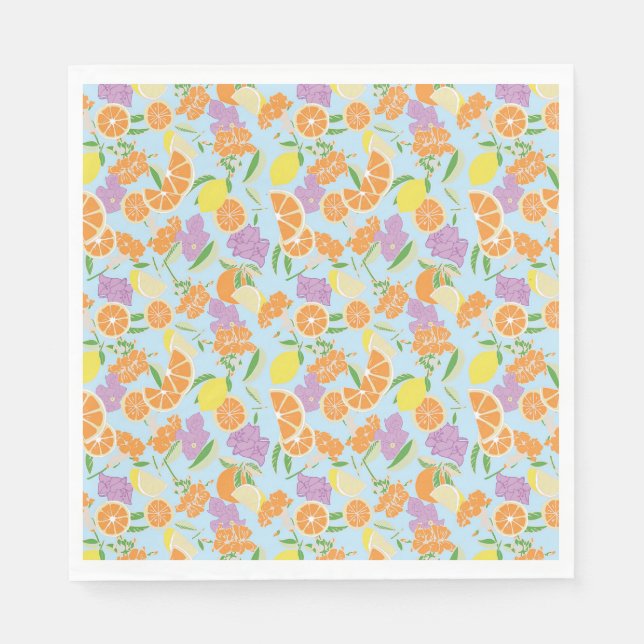 Summer Citrus Party Napkins Pappersservett (Framsidan)