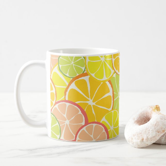 Summer Citrus Slice Kaffemugg (Med munk)