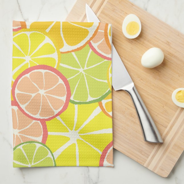 Summer Citrus Slice Kökshandduk (Vikt i Fjärdedel)