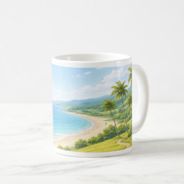 Summer Coastal Landscape Mug Kaffemugg