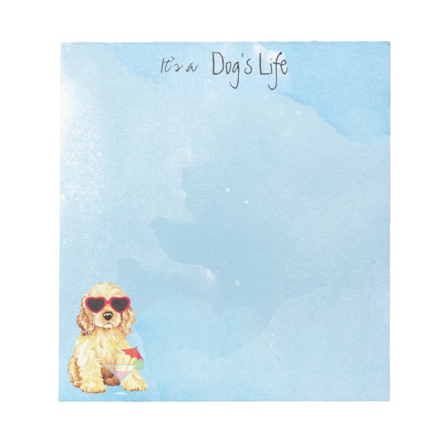 Summer Cocker Spain Anteckningsblock (Framsida)