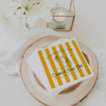 Summer Cocktail-Klubb | Bachelorette Pappersservett<br><div class="desc">Ljusa gulter, gröntar och orangar är namn i detta diskreta sommarspel. Skapar oss tänka av ljusstrimlade stranddukar som ligger på en vit sandstrand. Med en ljus sommar-rand, elegant handflatan löv-skuggor och eleganta moderna typsnitt. Lägg till anpassningsbarnas ordalydelse i den här designen genom att använda rutorna "Redigera den här designmallen" på...</div>