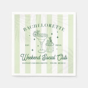 Summer Cocktail-Klubb Bachelorette Pappersservett