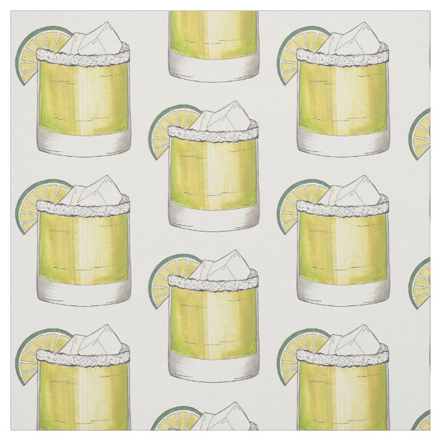 Summer Cocktail Margarita Lime Mixed Drink Fiesta Tyg (Provkarta)