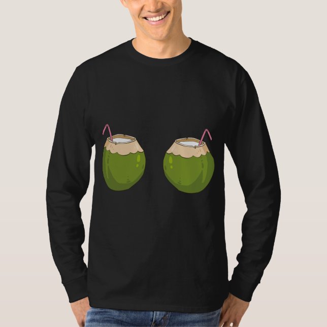 Summer Coconut Bra Funny Coconut T Shirt (Framsida)