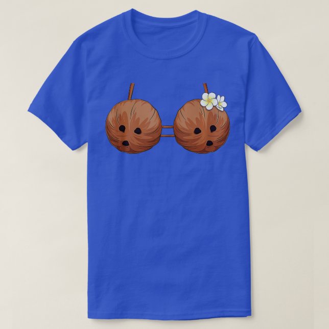 Summer Coconut Bra Halloween Costume Hawaii Aloha T Shirt (Design framsida)
