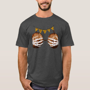 Summer Coconut Bra Skeleton Hand Funny Halloween T Shirt