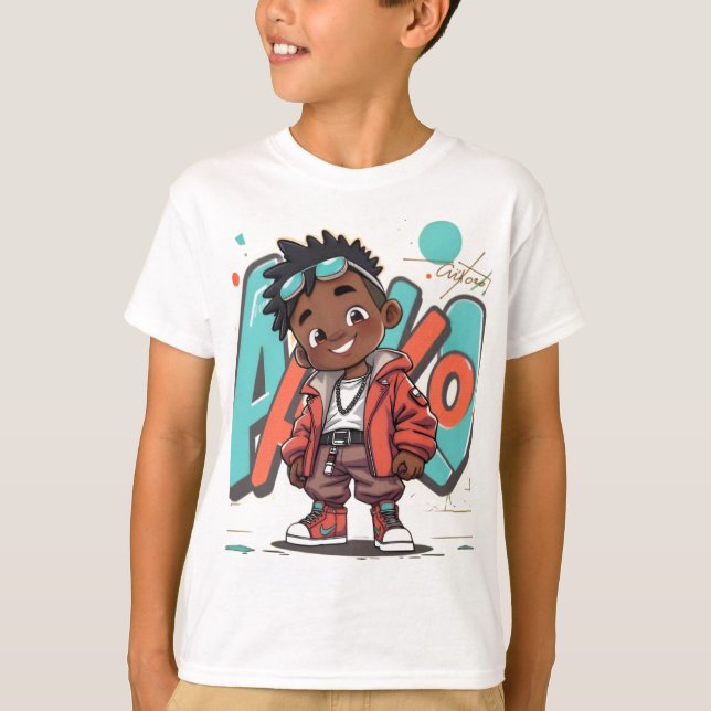 Summer Cool Jay ~ AiKo Kids T Shirt (Framsida)