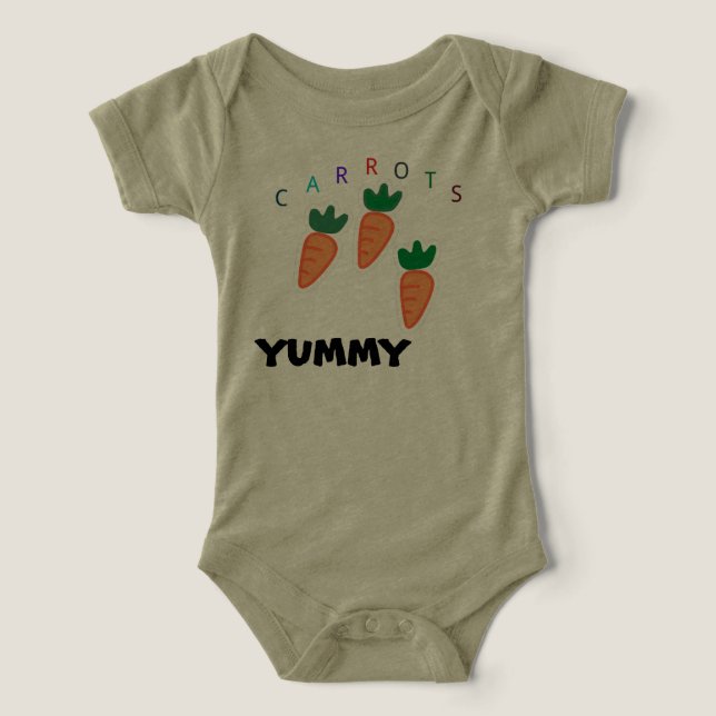 Summer Cute Carrots Yummy T Shirt (Design Framsida)